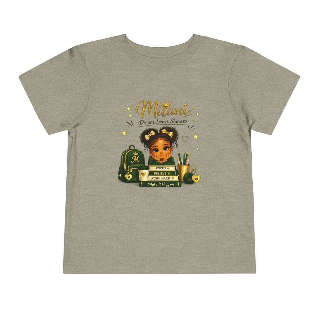 Toddler Tee — "Lil' Girl With Big Dreams" Inspirational Graphic Shirt