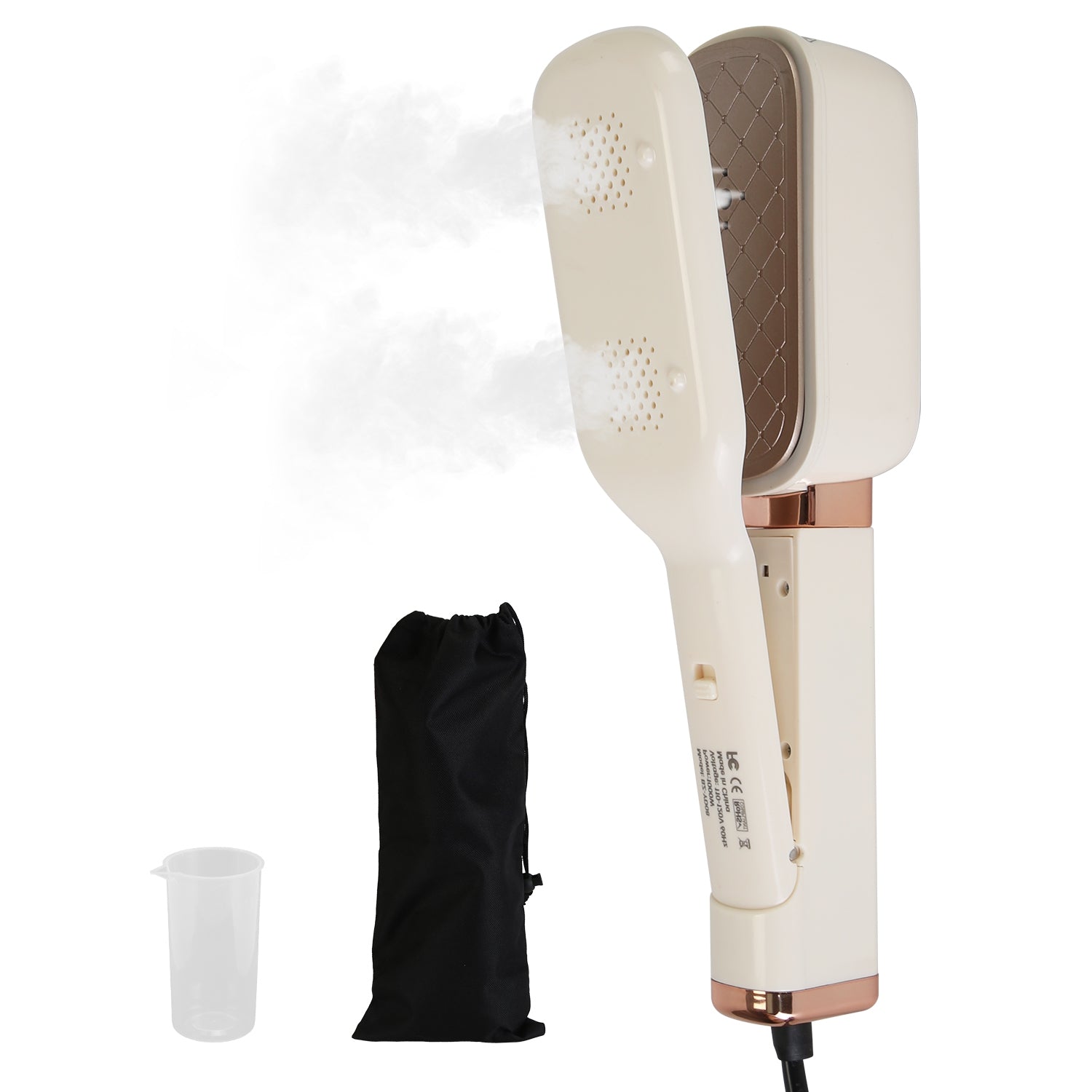 Plancha de vapor 3 en 1, vaporizador de viaje para ropa con cabezal giratorio de 180°, plancha plana portátil de mano de 1000 W, removedor de arrugas, planchado en húmedo y en seco para prendas de vestir