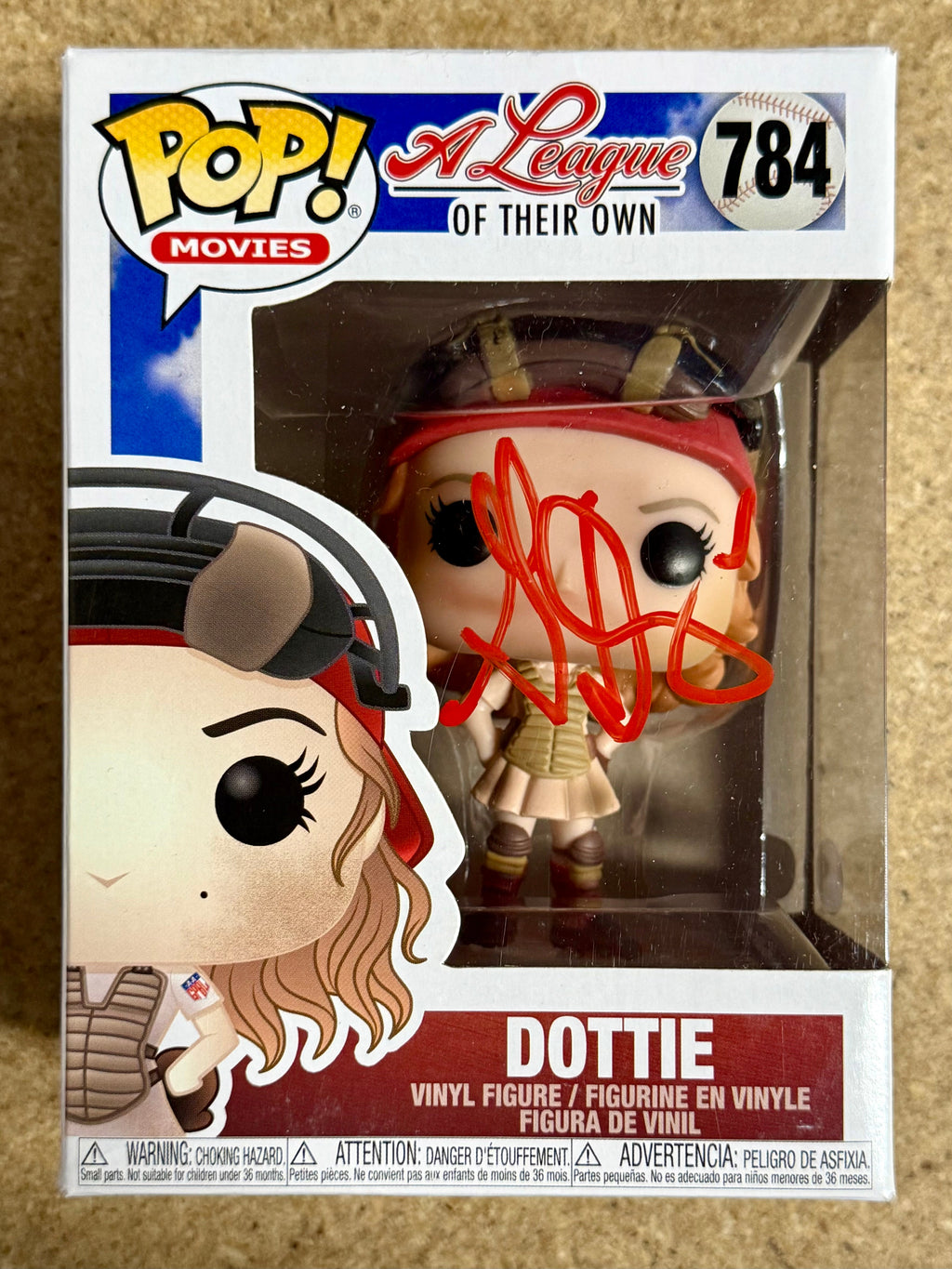 Geena Davis Signed Dottie Funko Pop! #784 A League Of Their Own With JSA COA