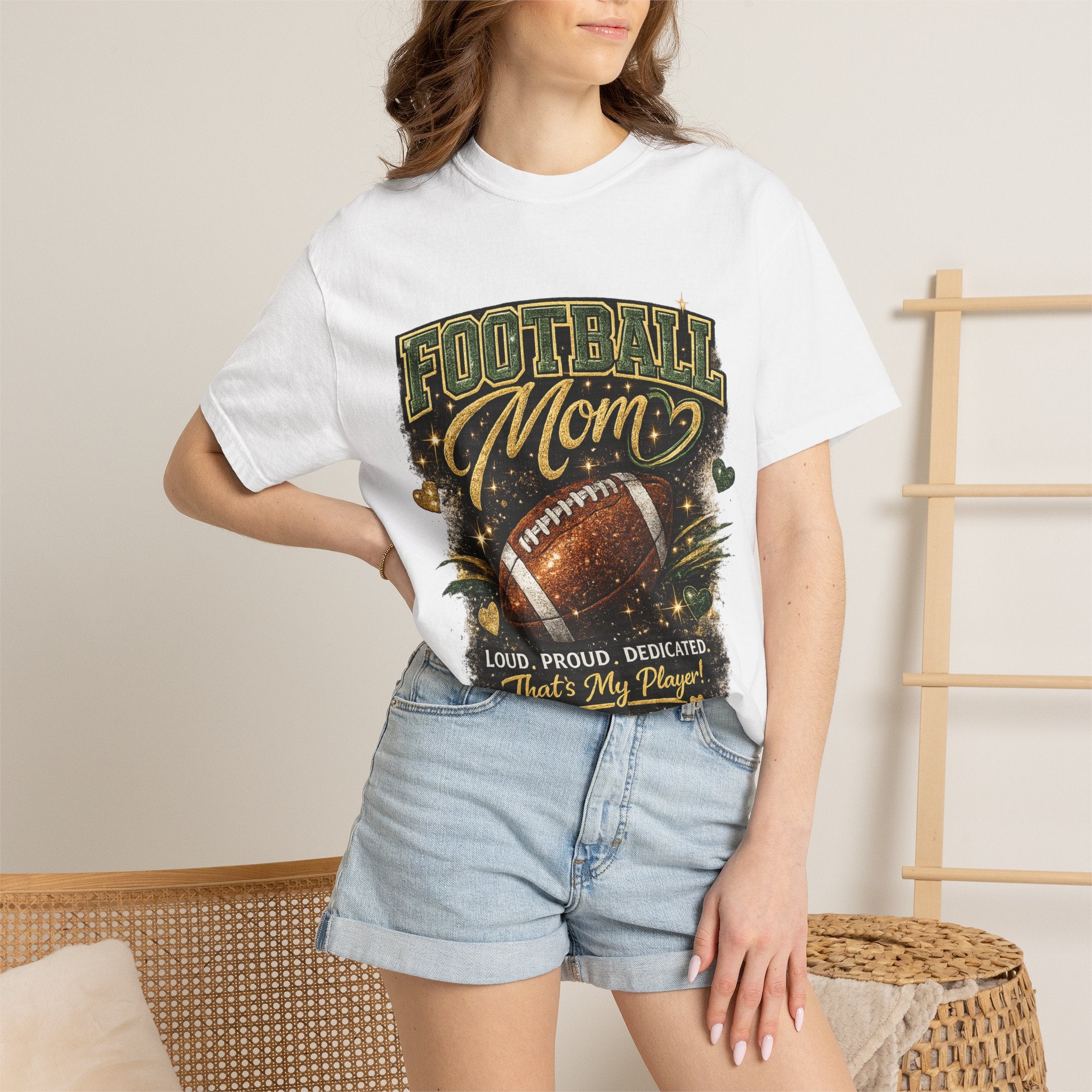 Football Mom T-Shirt — Loud Proud Dedicated Football Mom Gift
