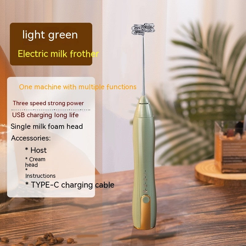USB Rechargeable Electric Egg Beater & Milk Frother – 3-Speed Wireless Hand Mixer | 3 Colors
