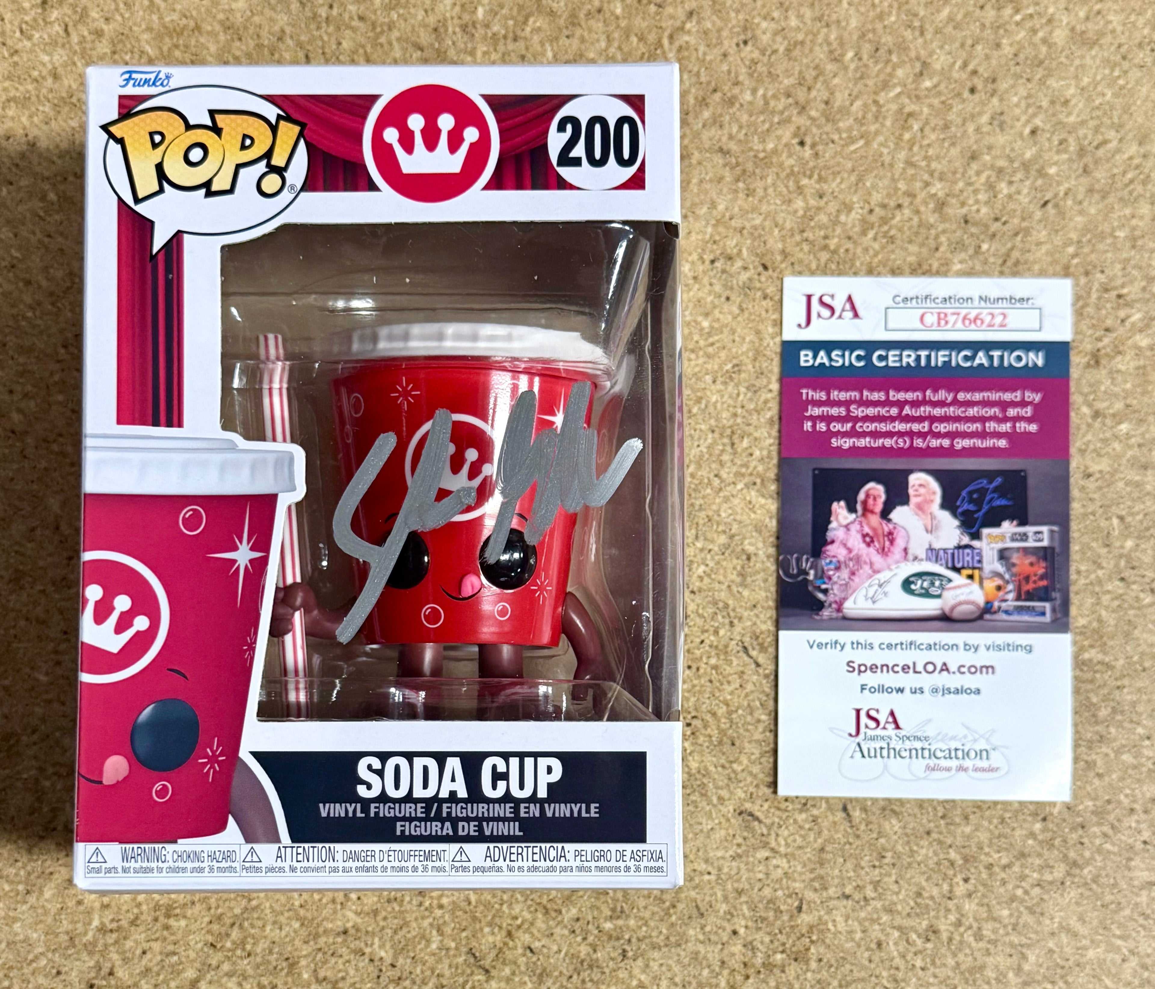 Vaso de Refresco de Cine de Shane Gillis Autografiado Funko Pop! #200 Con COA de JSA