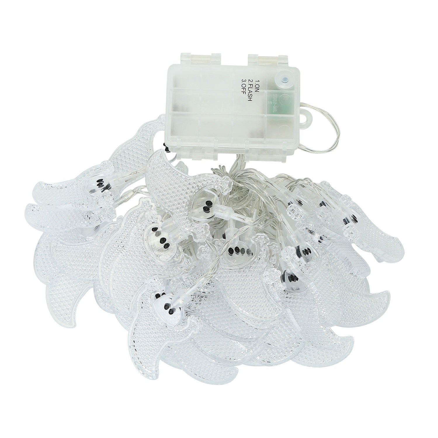 Guirnalda de luces fantasma de Halloween, 30 LED, 3 m, luces de cadena decorativas de hadas para fiestas, dormitorios, hogares y festivales