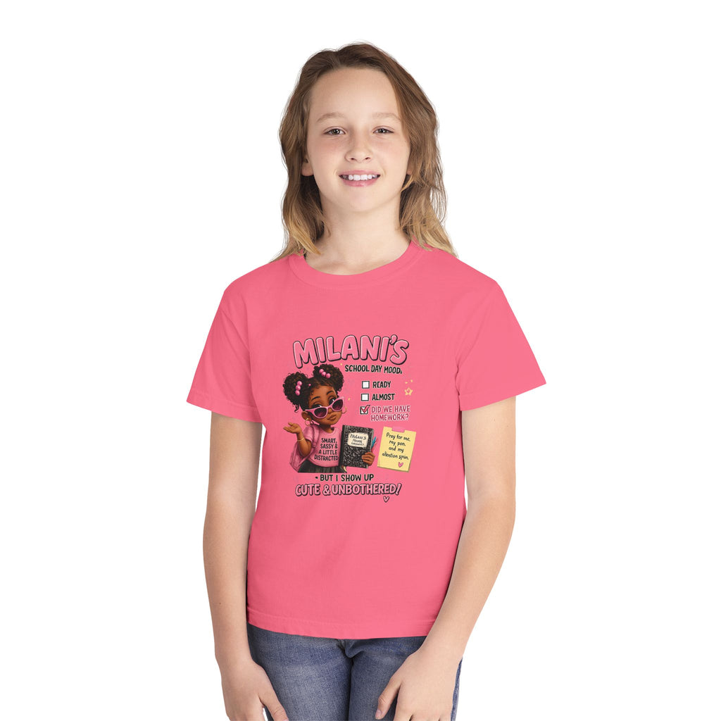 Youth Tee — "Milani's School Days: Cute, Sassy & Smart"