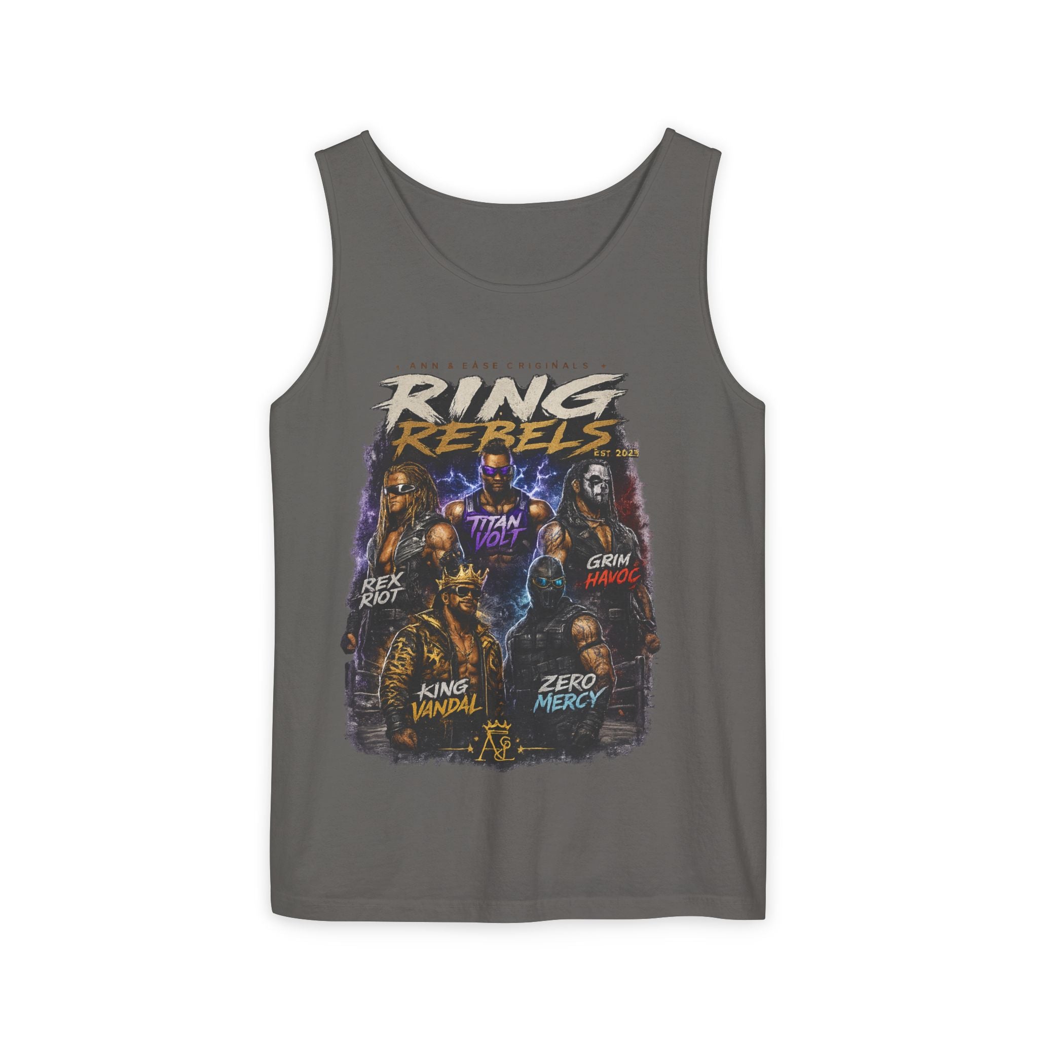 Ring Rebels Tank Top — Vintage Wrestling Crew Graphic