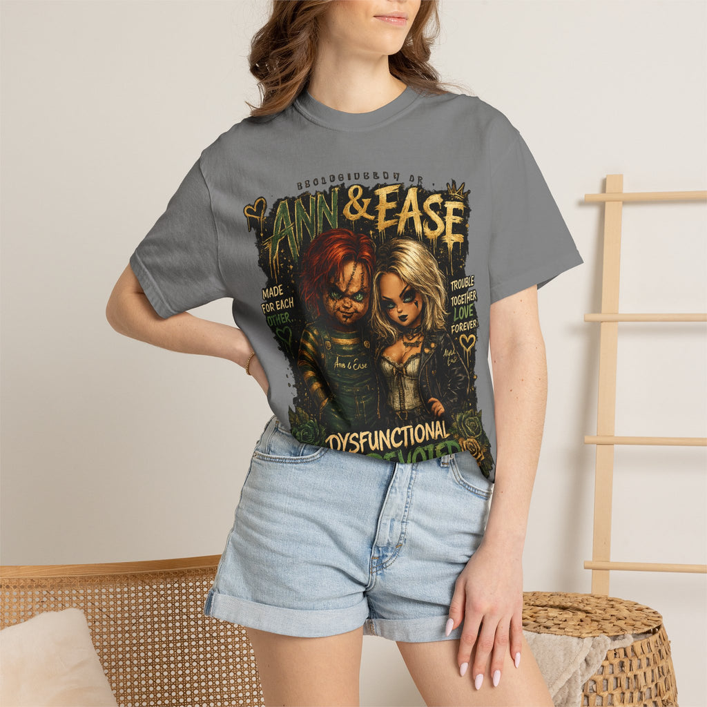 Ann & Ease Camiseta Gráfica "Disfuncional Pero Devota"