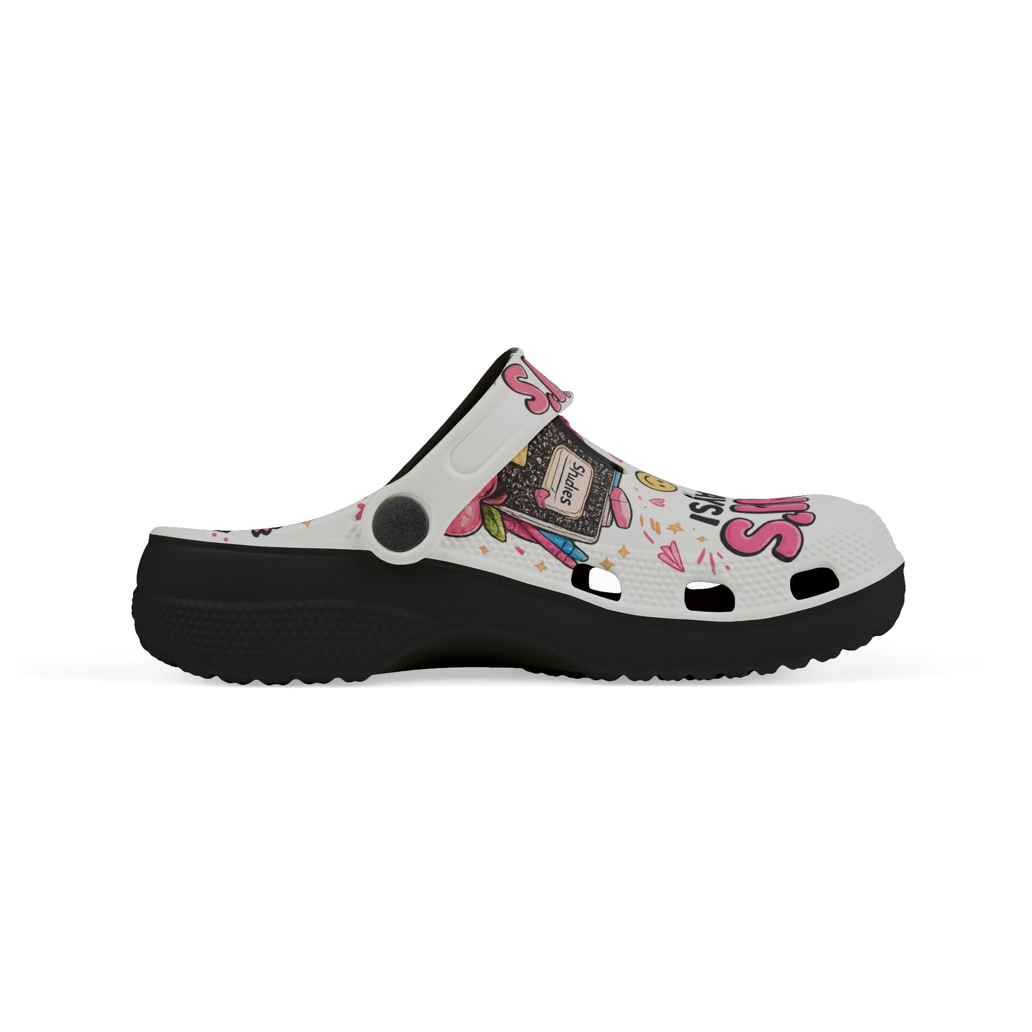Personalized Kids Clogs — “Milani’s School Days” EVA Foam Slip-Ons