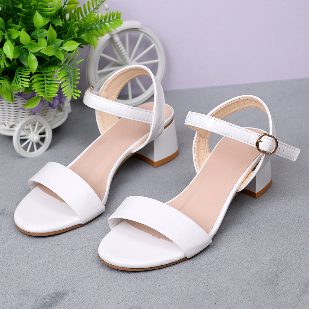 Sandalias de mujer de cuero genuino, tacón bajo, correa de hebilla, sandalias planas informales de verano de cuero negro con puntera abierta y correa de tobillo, zapatos de playa