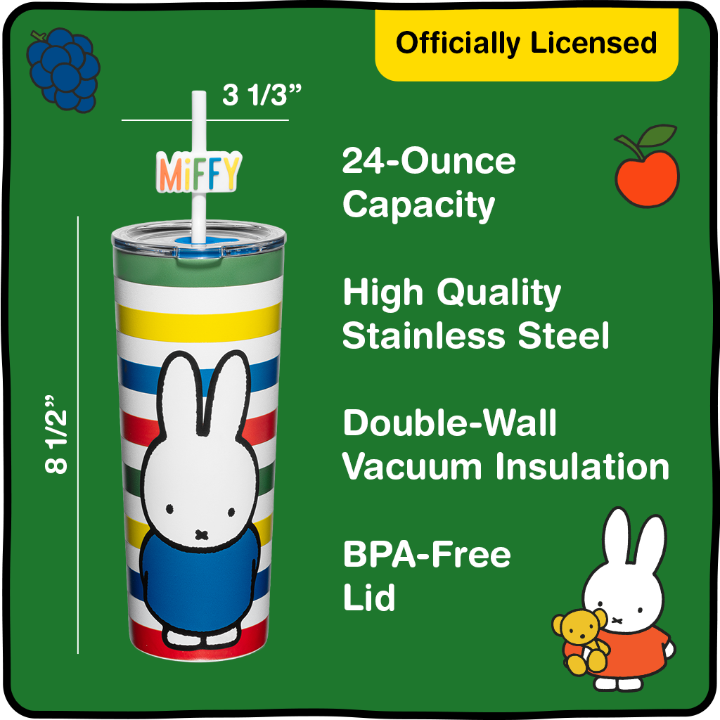 Vaso Miffy de Rayas - 24 oz