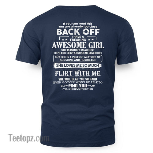August – Awesome Girlfriend Born In August – Special gift for your Boyfriend – From Wife NGHL08 (SKU06-17-08)
