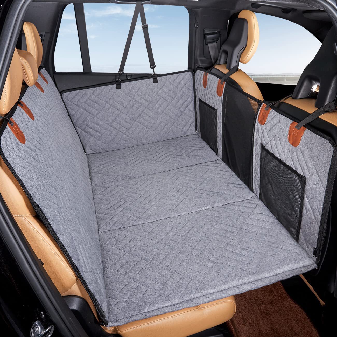 Waterproof Pet Car Seat Cushion — Black & Gray, Single & Bundle Sets