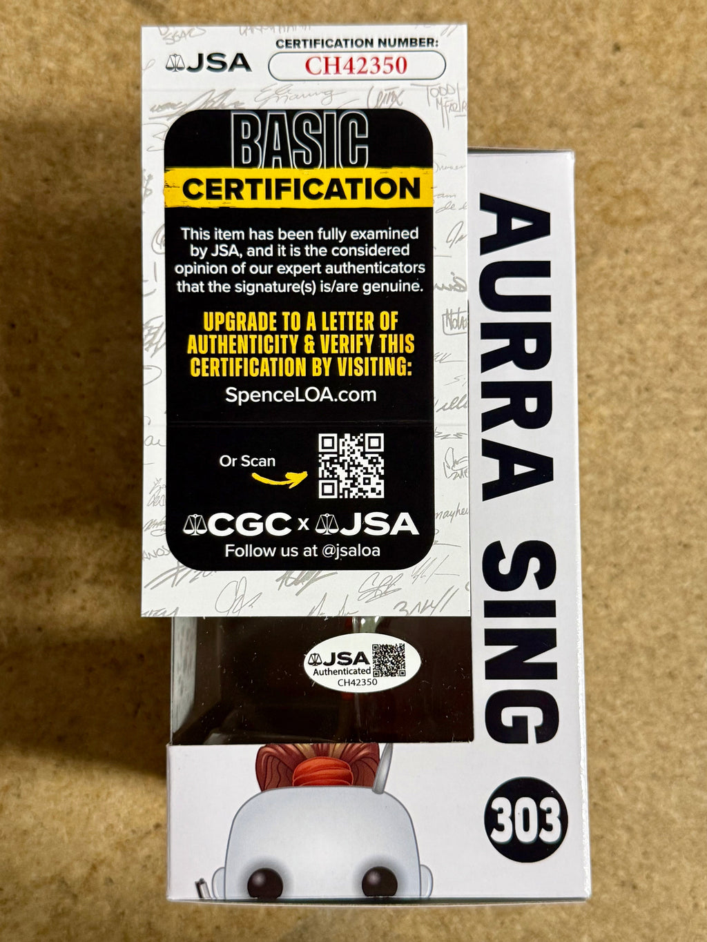 Jaime King Signed Star Wars Aurra Sing Funko Pop! #303 Exclusive With JSA COA