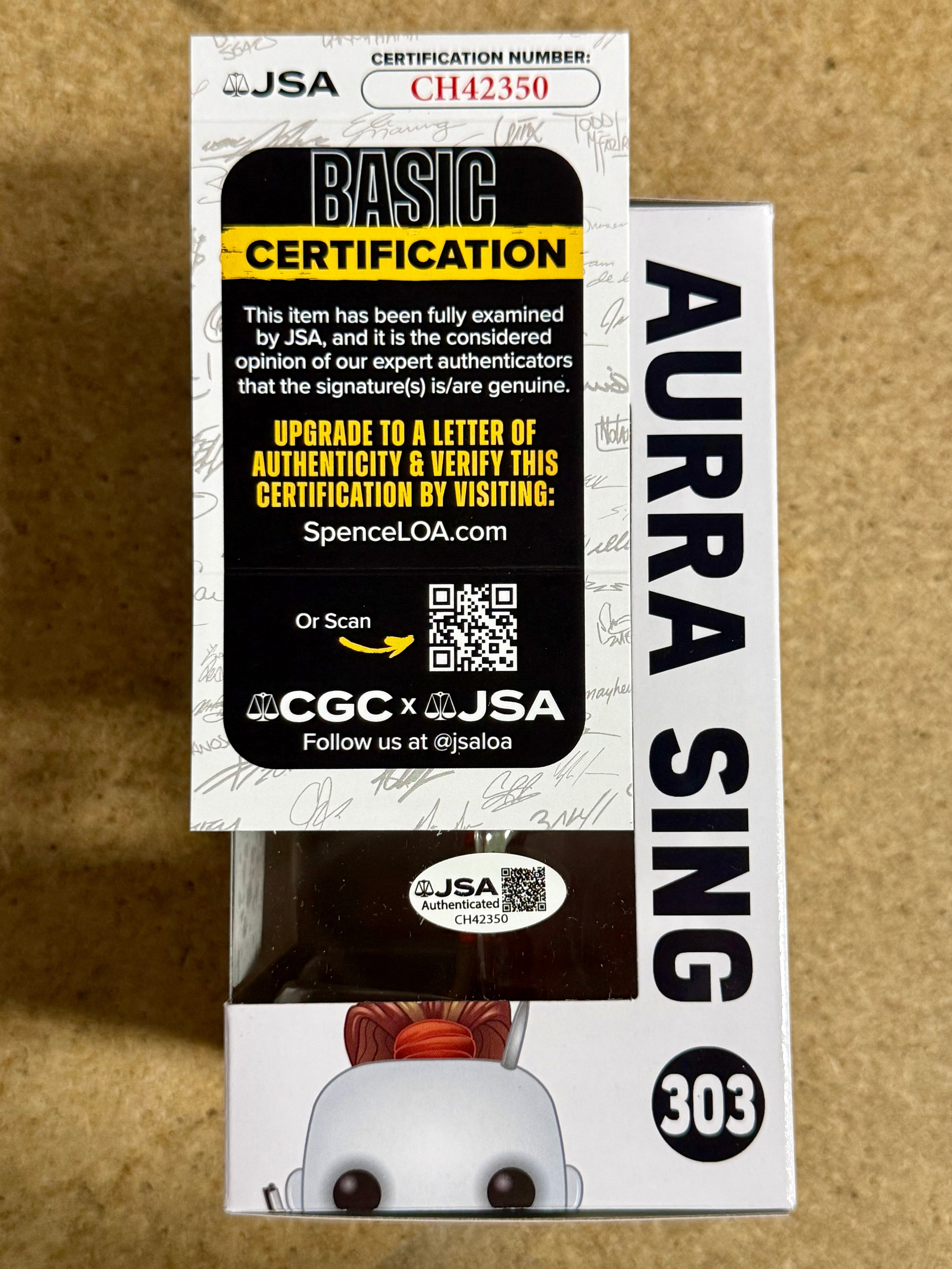 Jaime King Signed Star Wars Aurra Sing Funko Pop! #303 Exclusive With JSA COA