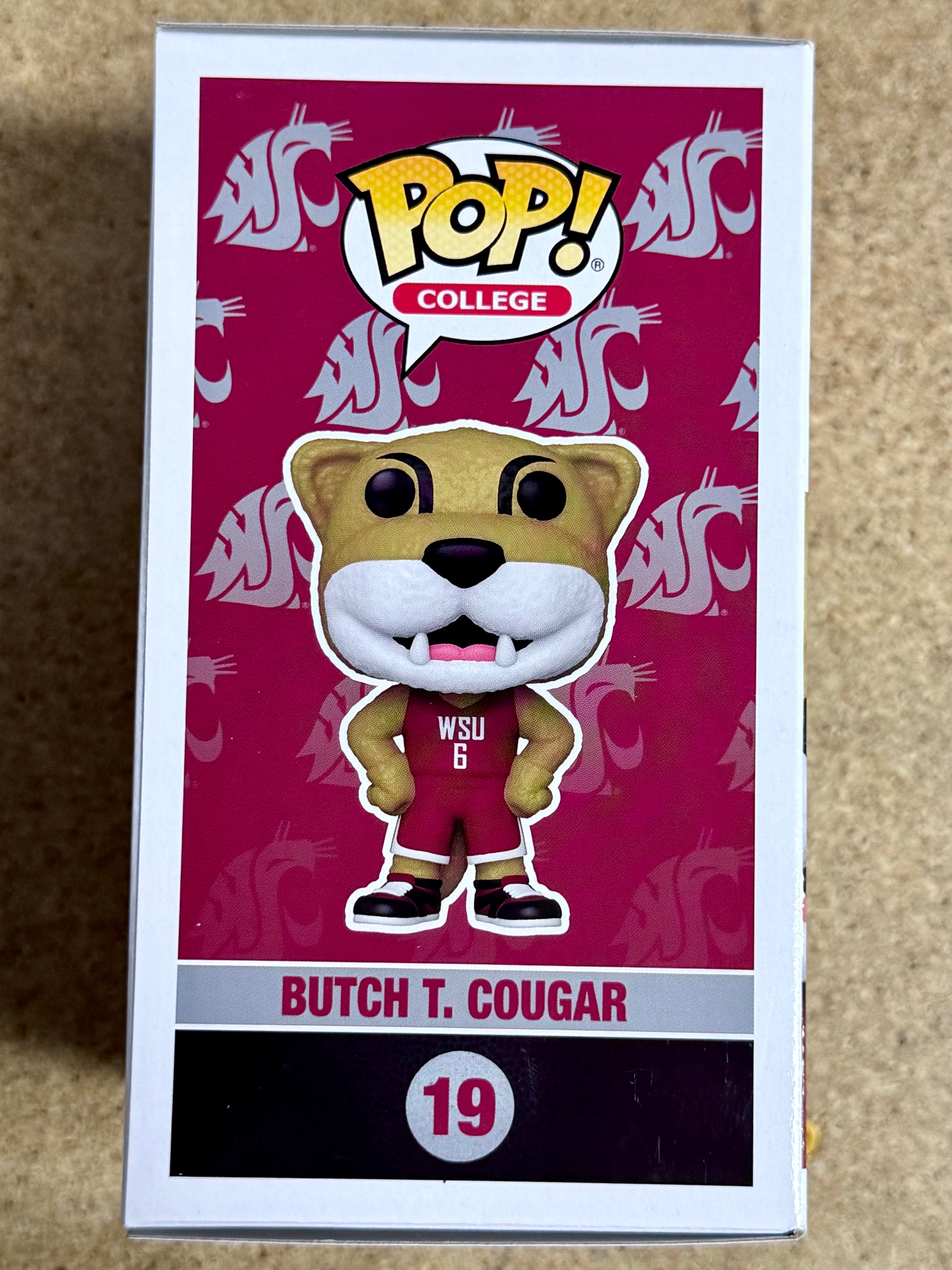 Ryan Leaf autografió NCAA Butch Cougar #19 WSU Washington State Funko Pop con COA de JSA