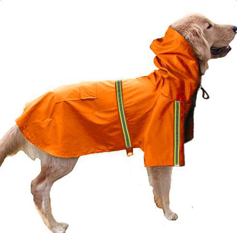Reflective Waterproof Dog Raincoat — 5 Colors, Sizes S–5XL