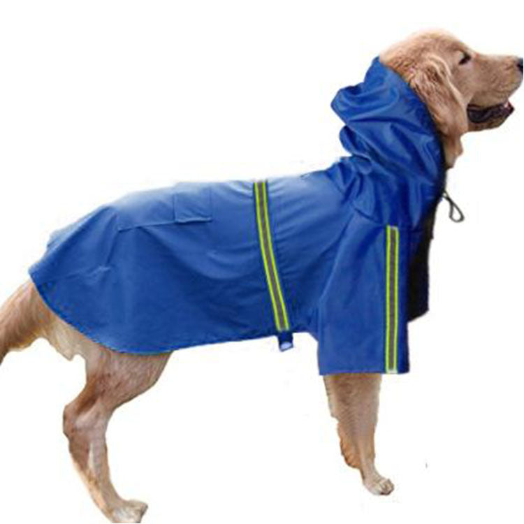 Reflective Waterproof Dog Raincoat — 5 Colors, Sizes S–5XL