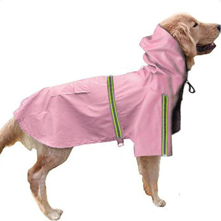 Reflective Waterproof Dog Raincoat — 5 Colors, Sizes S–5XL