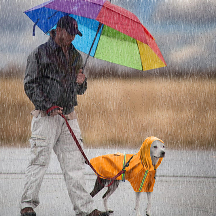 Reflective Waterproof Dog Raincoat — 5 Colors, Sizes S–5XL