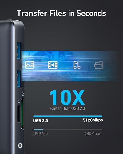 Concentrador USB-C Anker <b>553</b> (8 en 1)
