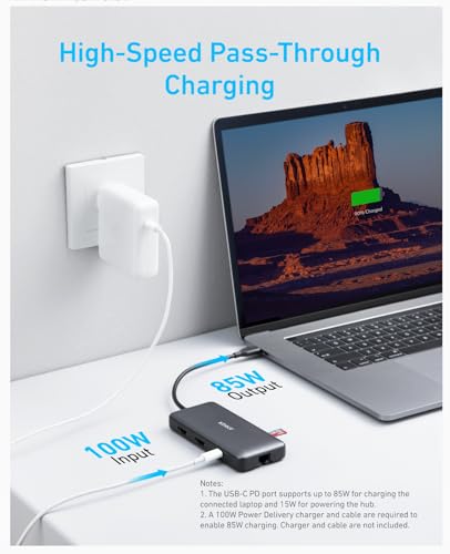 Concentrador USB-C Anker <b>553</b> (8 en 1)