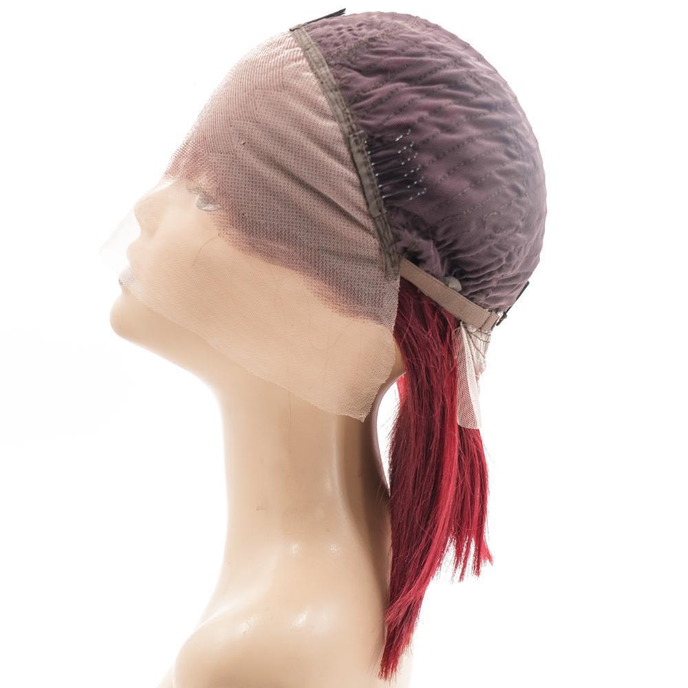 Peluca Bob de Cabello 100% Humano Cherry de Encaje Frontal Transparente 13x4