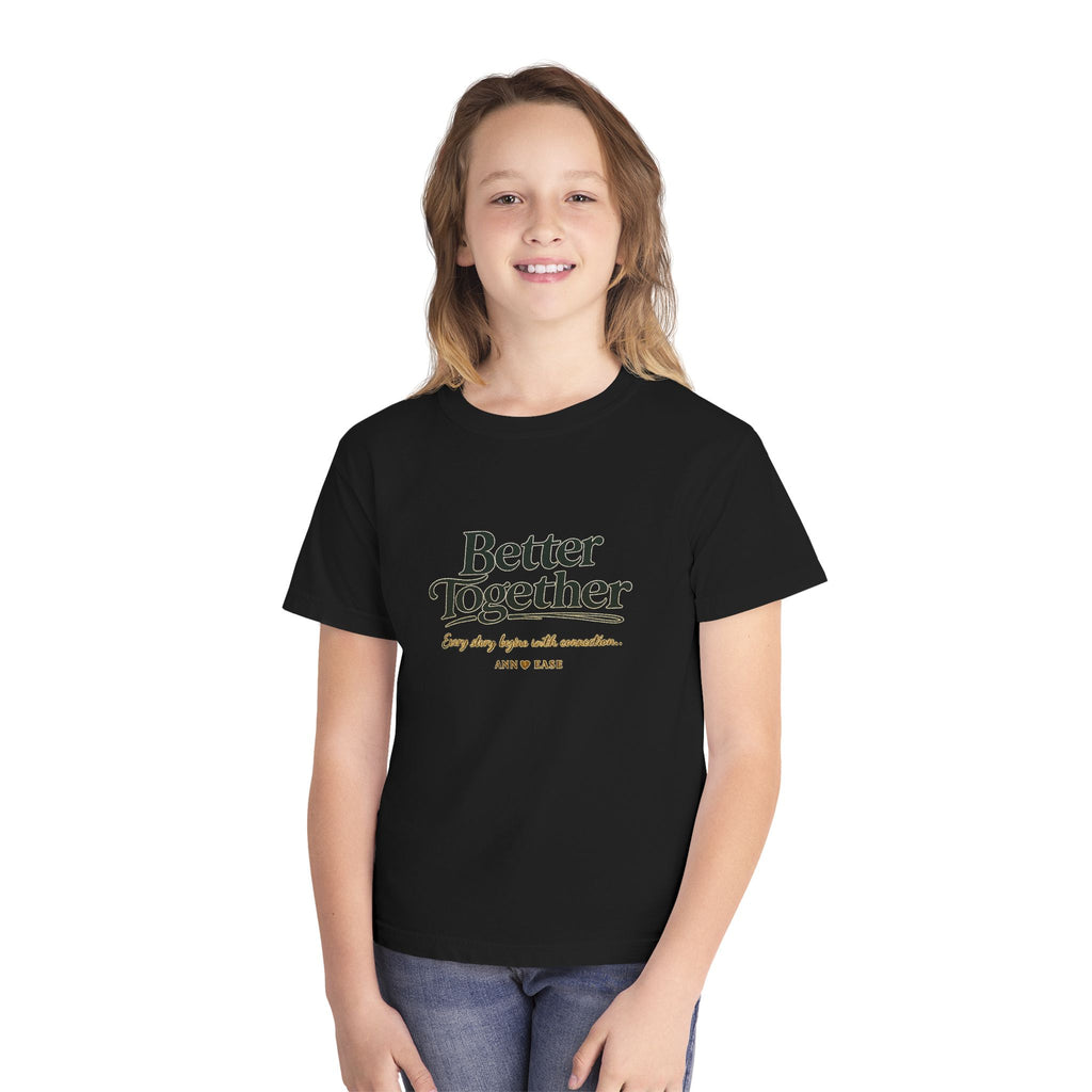 Camiseta juvenil — Gráfico de jardín estilo cabaña "Juntos es mejor"