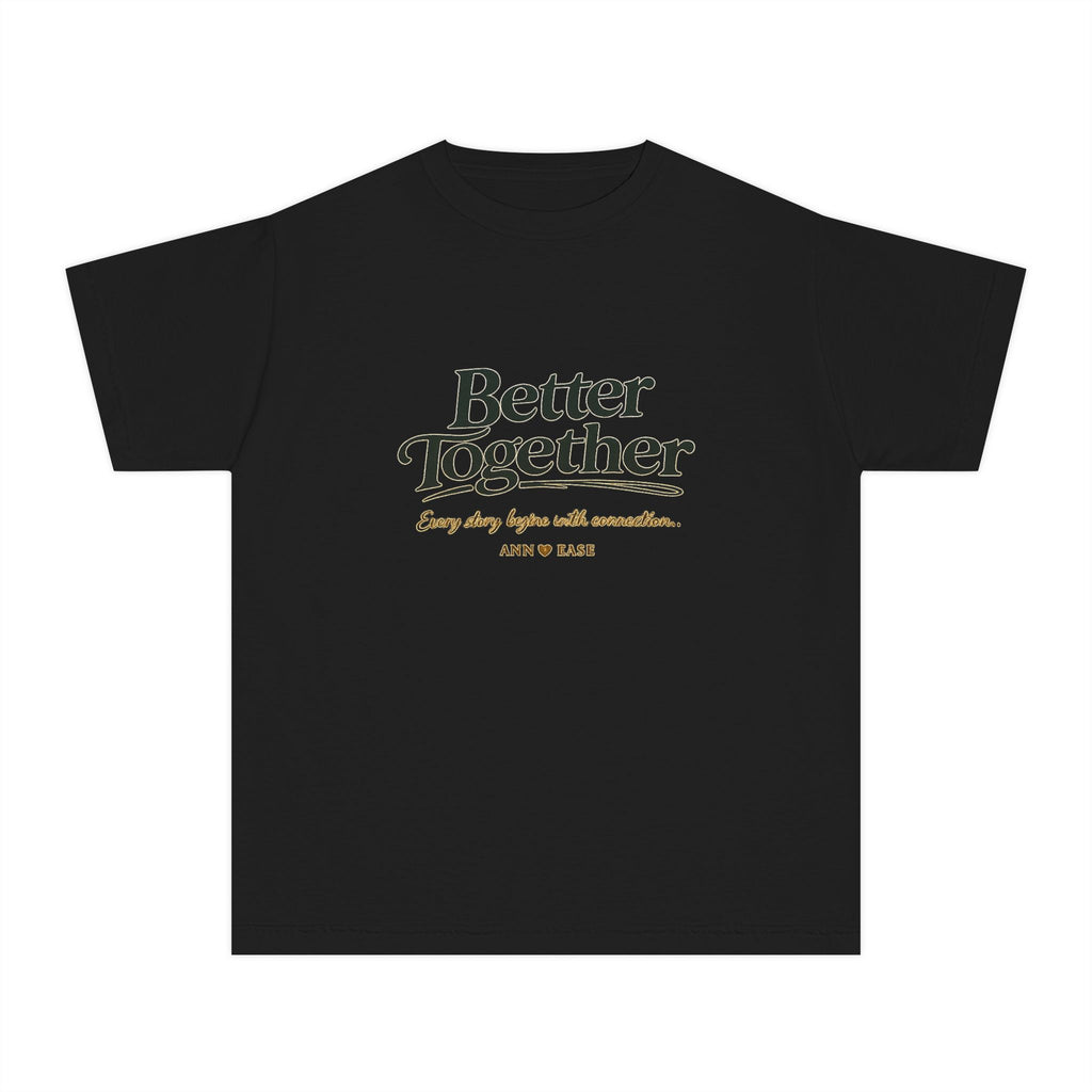 Camiseta juvenil — Gráfico de jardín estilo cabaña "Juntos es mejor"
