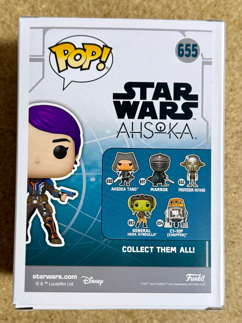 Natasha Liu Bordizzo Signed Star Wars Sabine Wren Funko Pop! #655 With JSA COA