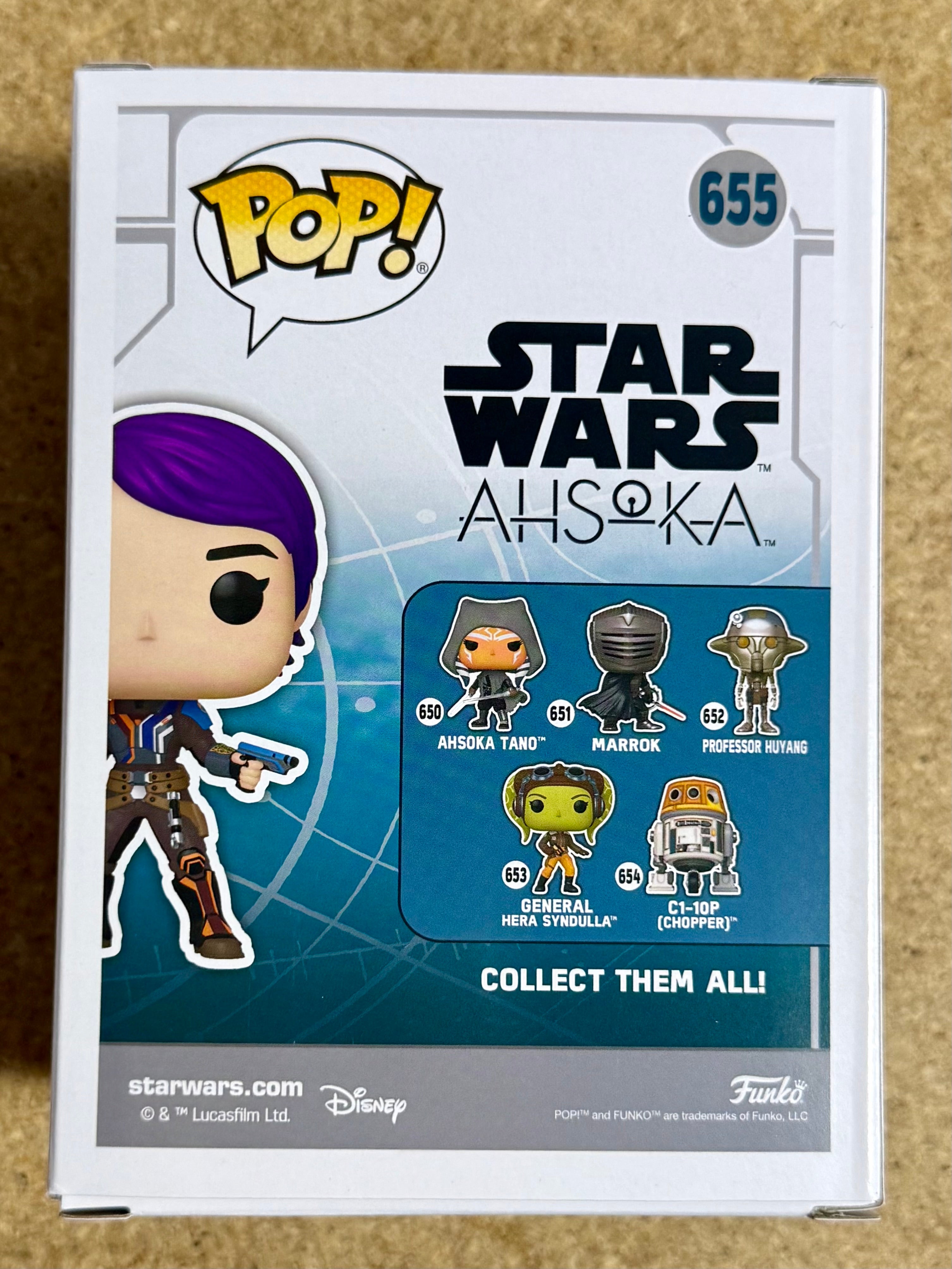 Natasha Liu Bordizzo firmó Star Wars Sabine Wren Funko Pop! #655 con JSA COA