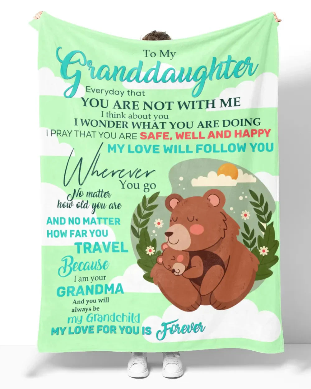 Manta de regalo especial para tu nieta - De parte de la abuela