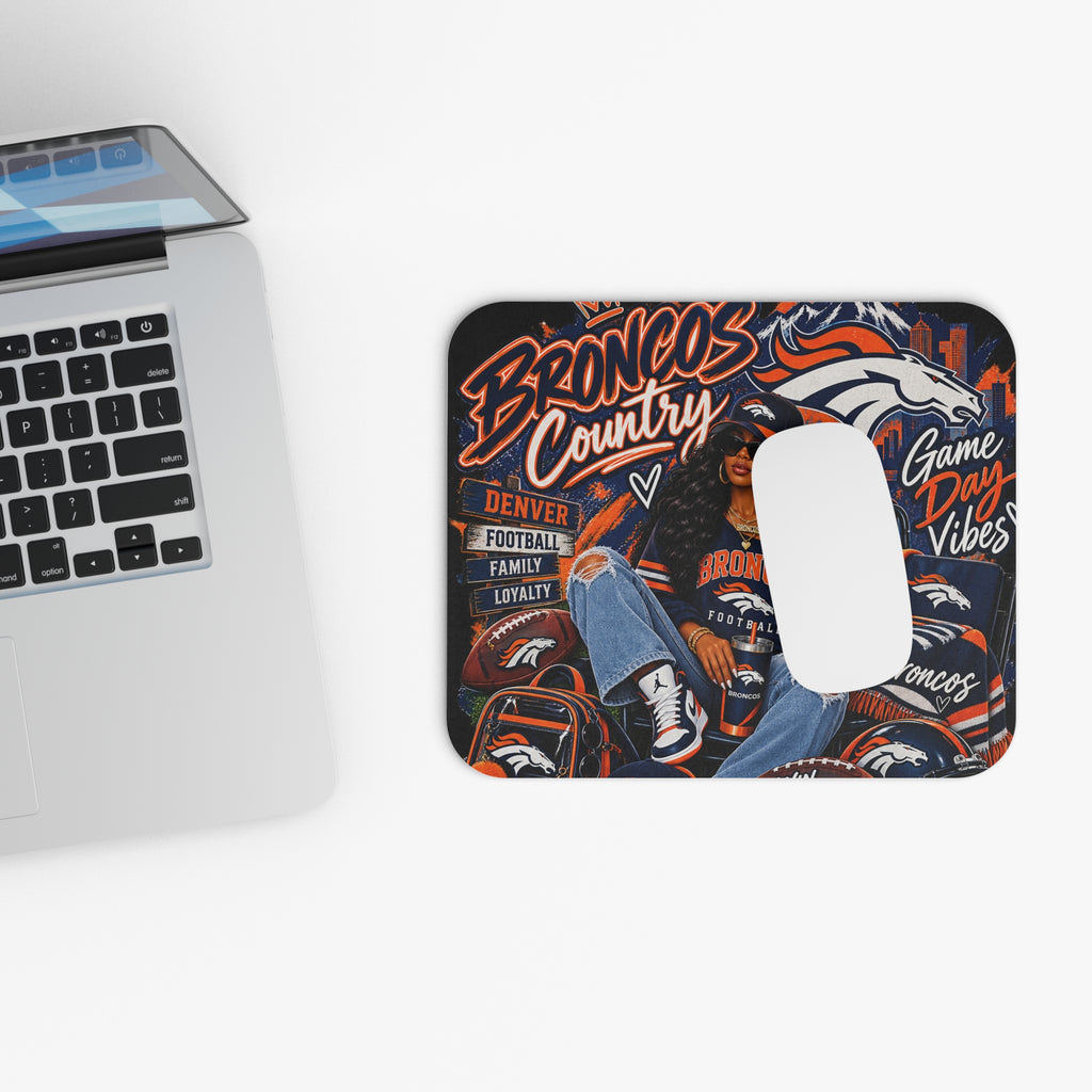 Broncos Country Game Day Mouse Pad — Denver Football Fan Desk Mat