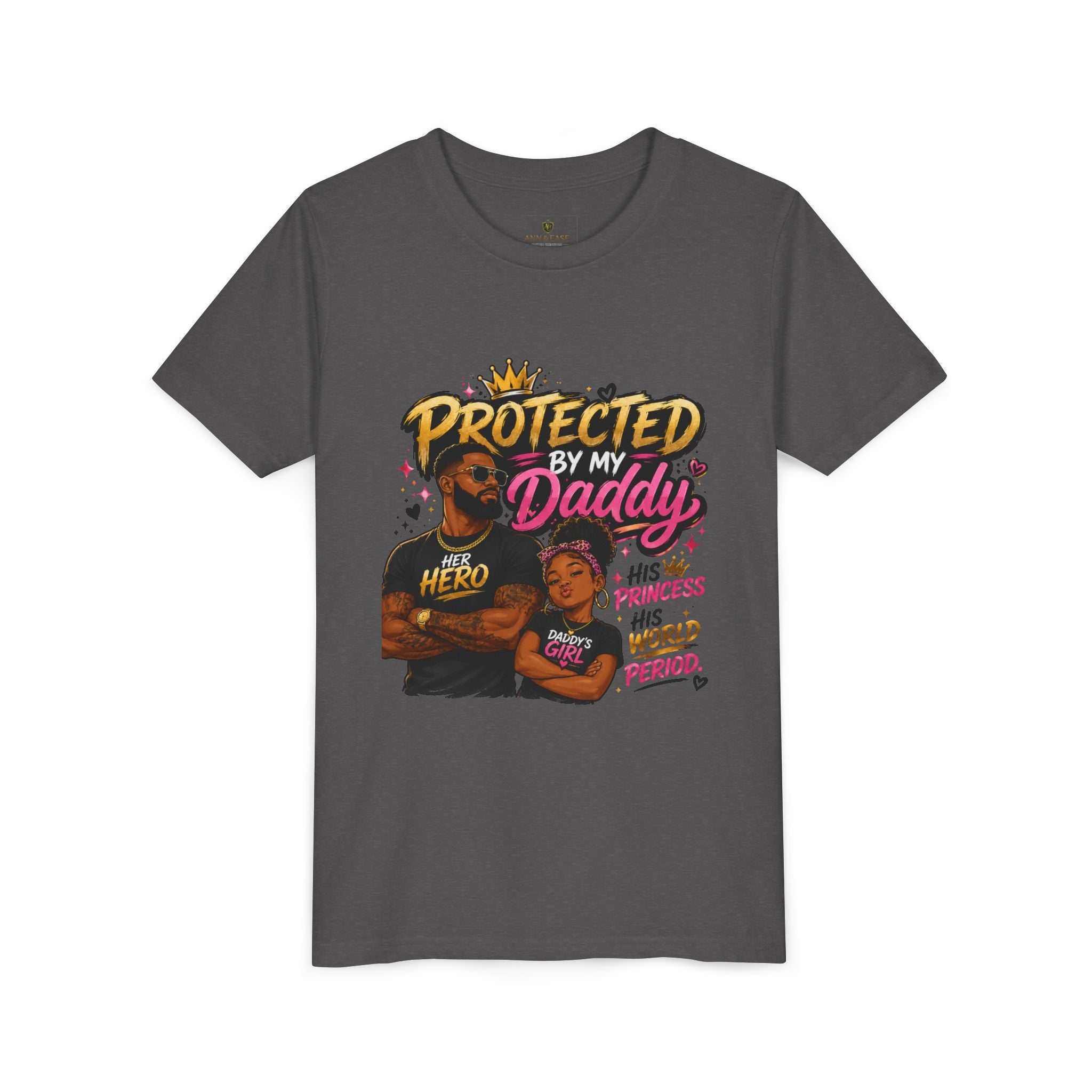 Daddy & Me Youth Tee — "Protected by My Daddy" Father-Daughter Graphic Shirt