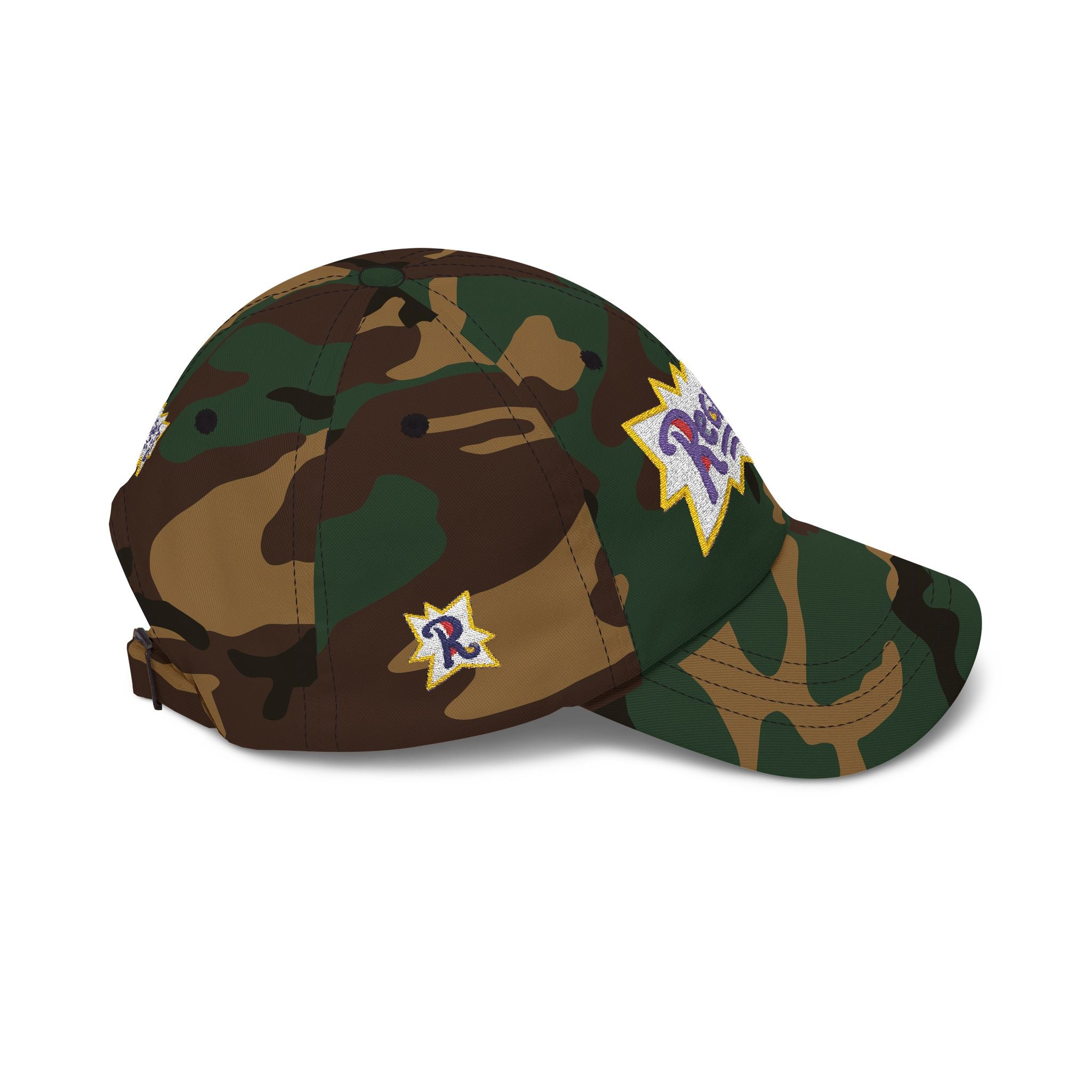 Regrets Embroidered Dad Cap - Retro Funky White Baseball Hat