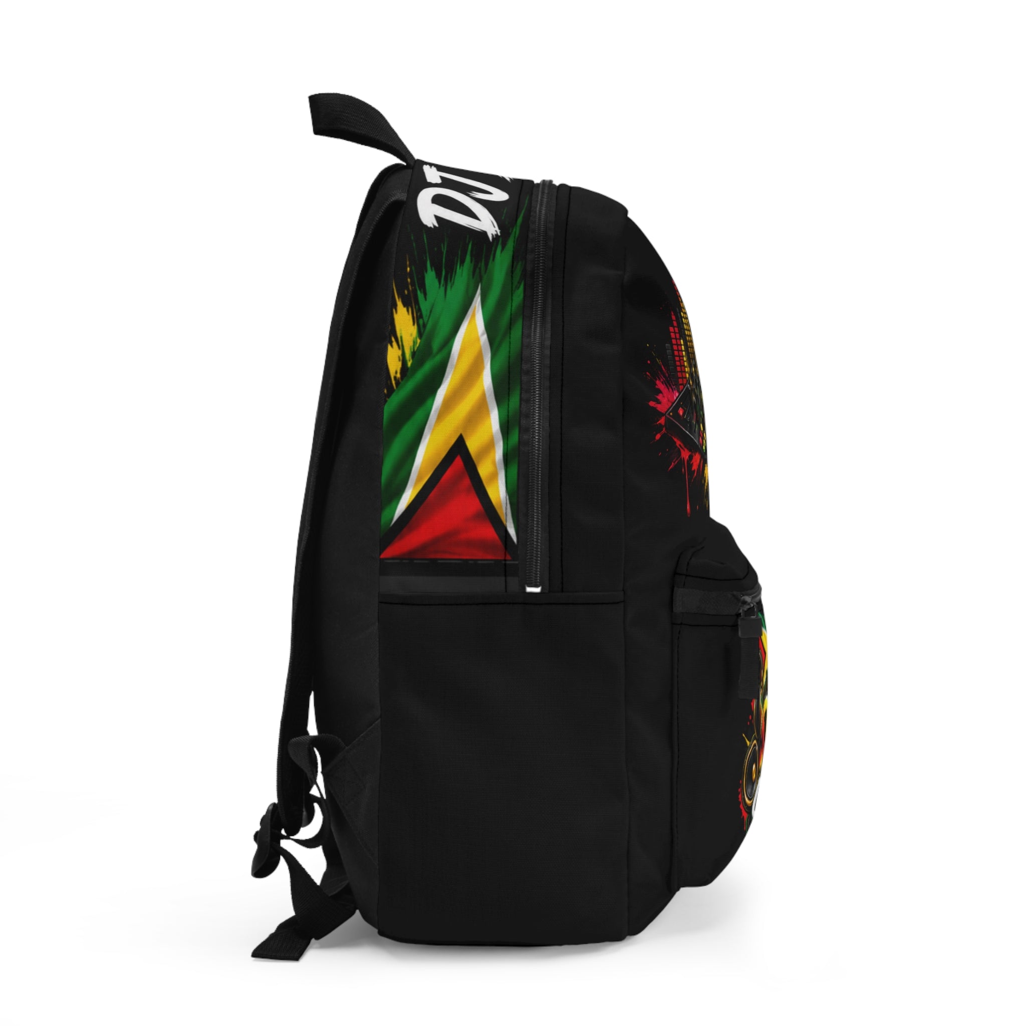 DJ ShaknVybz Reggae DJ Backpack – Colorful Turntable & Crown Music Rasta Design