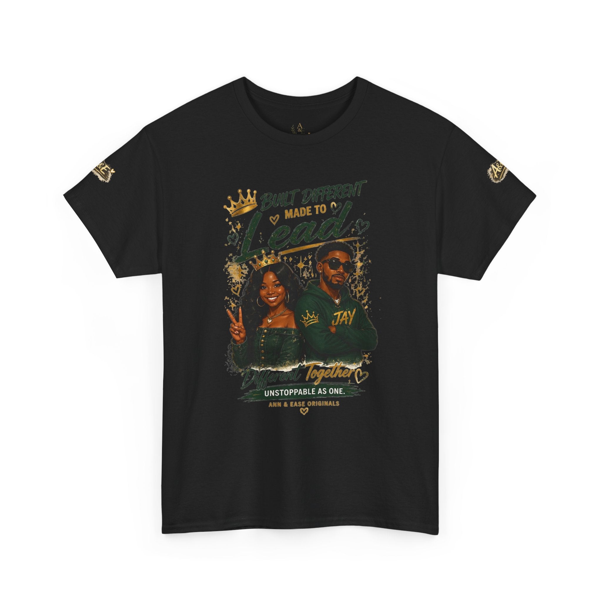Camiseta gráfica para parejas Lead Together — Camiseta inspiradora para parejas "Built Different"
