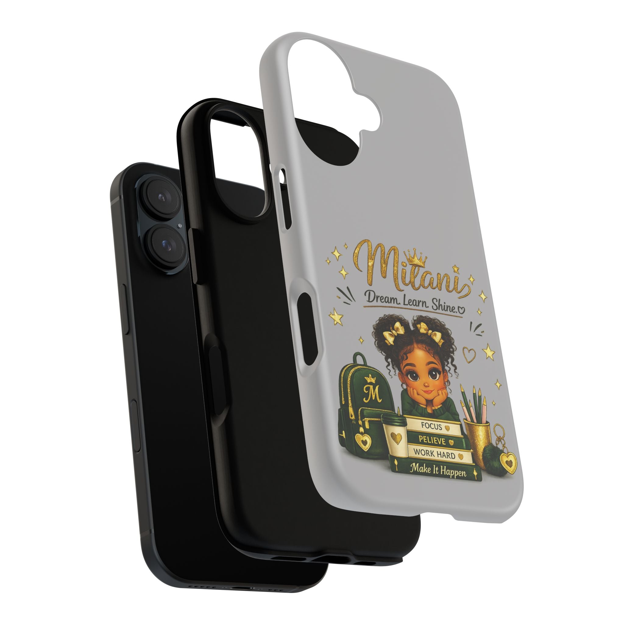 Personalized 'Dream, Learn, Shine' Tough Phone Case — Custom Name Girl Graduate Design