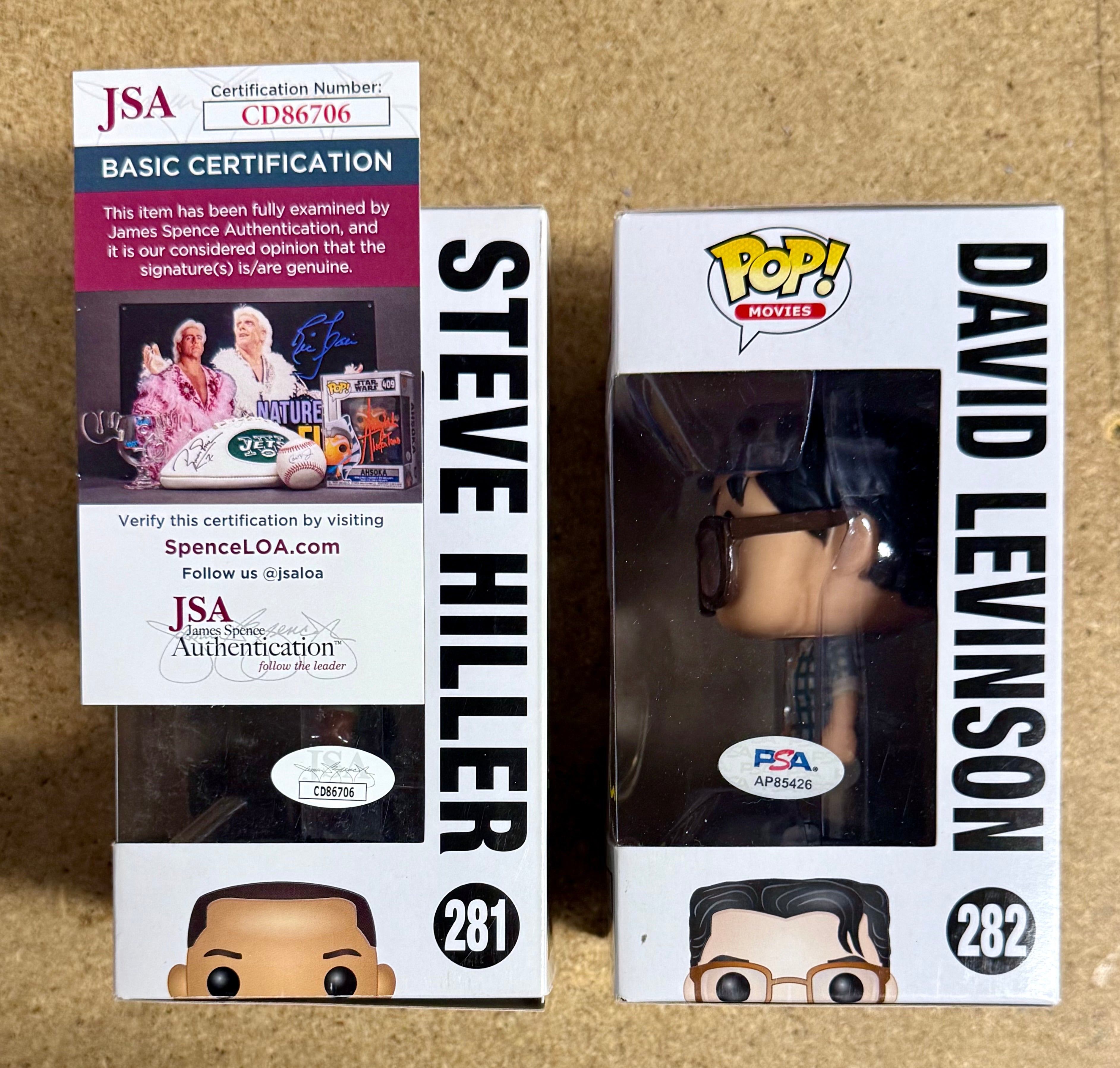 Will Smith (Steve Hiller) & Jeff Goldblum (David Levinson) Funko Pop! de Independence Day Autografiado! Juego de 2 con COA de JSA y PSA