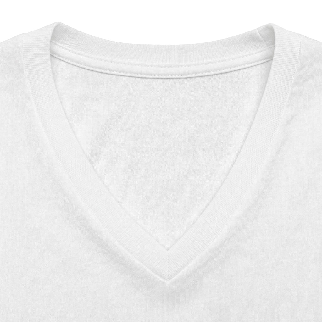 Women's V-Neck Tee — "God's Plan > My Plan Always" Faith Graphic