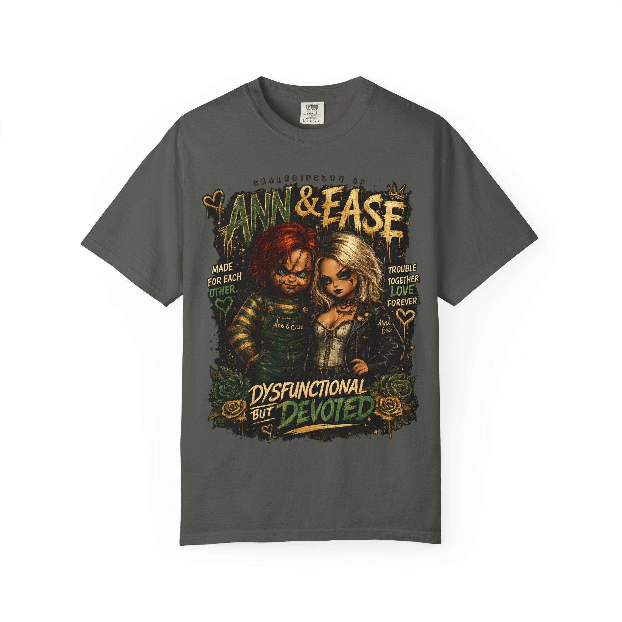 Ann & Ease "Dysfunctional But Devoted" Graphic T-Shirt