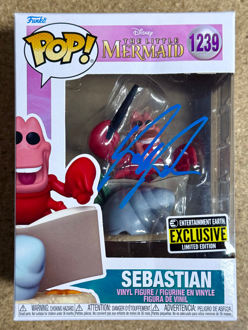 Daveed Diggs Signed Sebastian Th Crab Funko Pop! #1239 Disney The Little Mermaid (2023) With JSA COA
