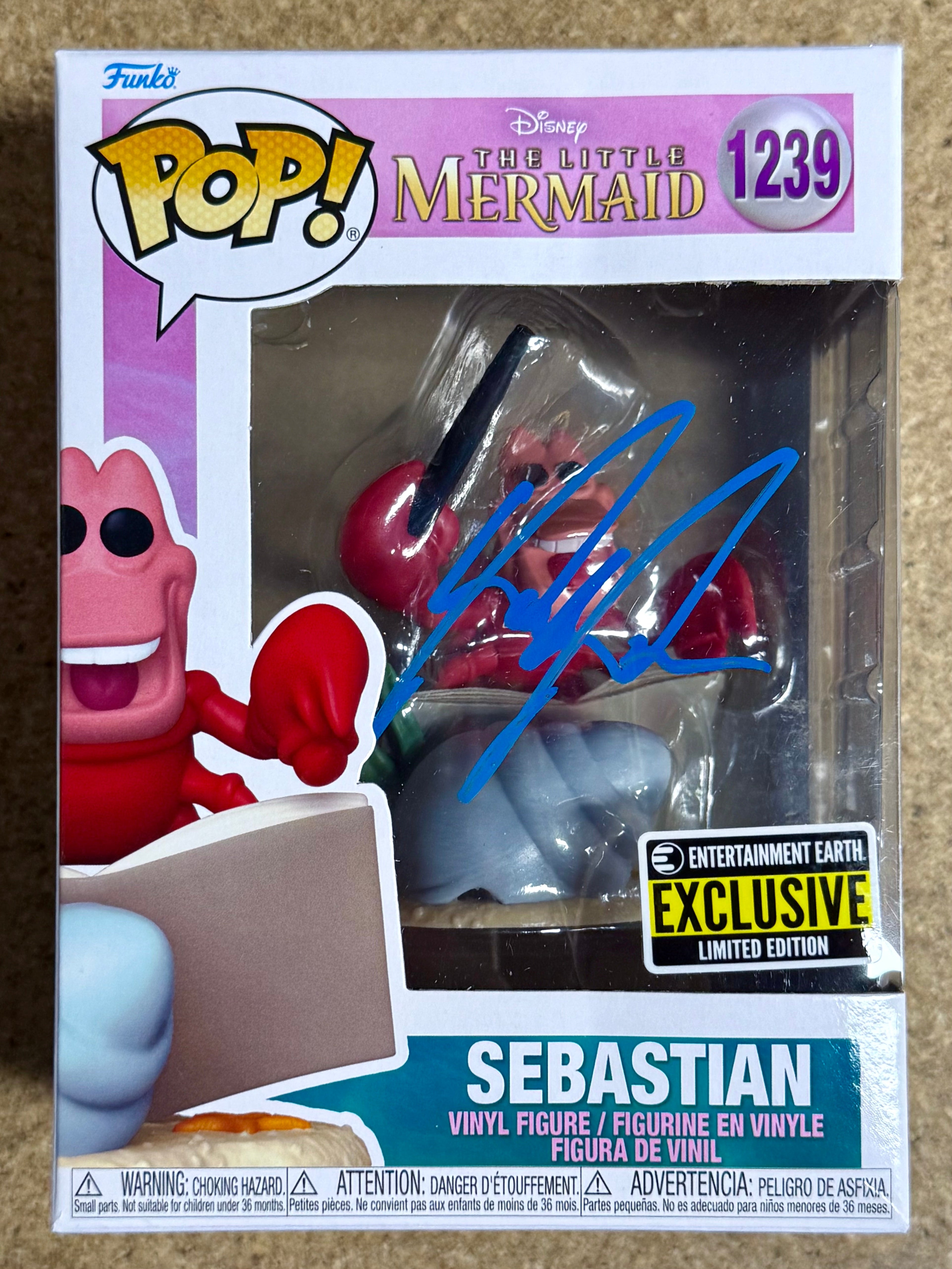 Daveed Diggs Signed Sebastian Th Crab Funko Pop! #1239 Disney The Little Mermaid (2023) With JSA COA