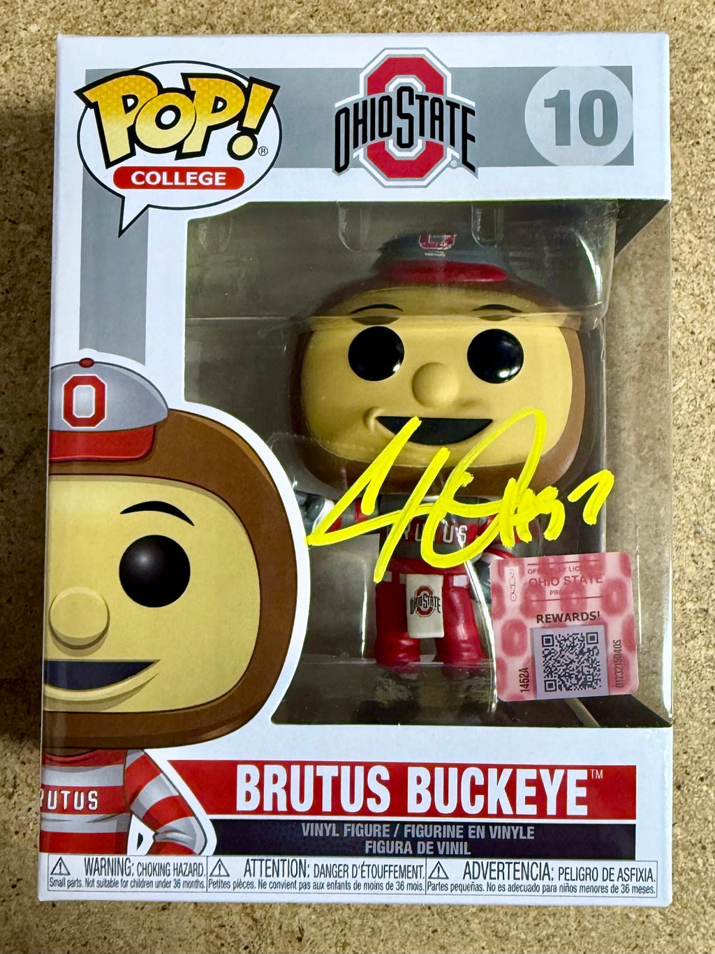 Cam Heyward línea defensiva de Ohio State, Funko Pop! #10, autografiado, con certificado de autenticidad de JSA