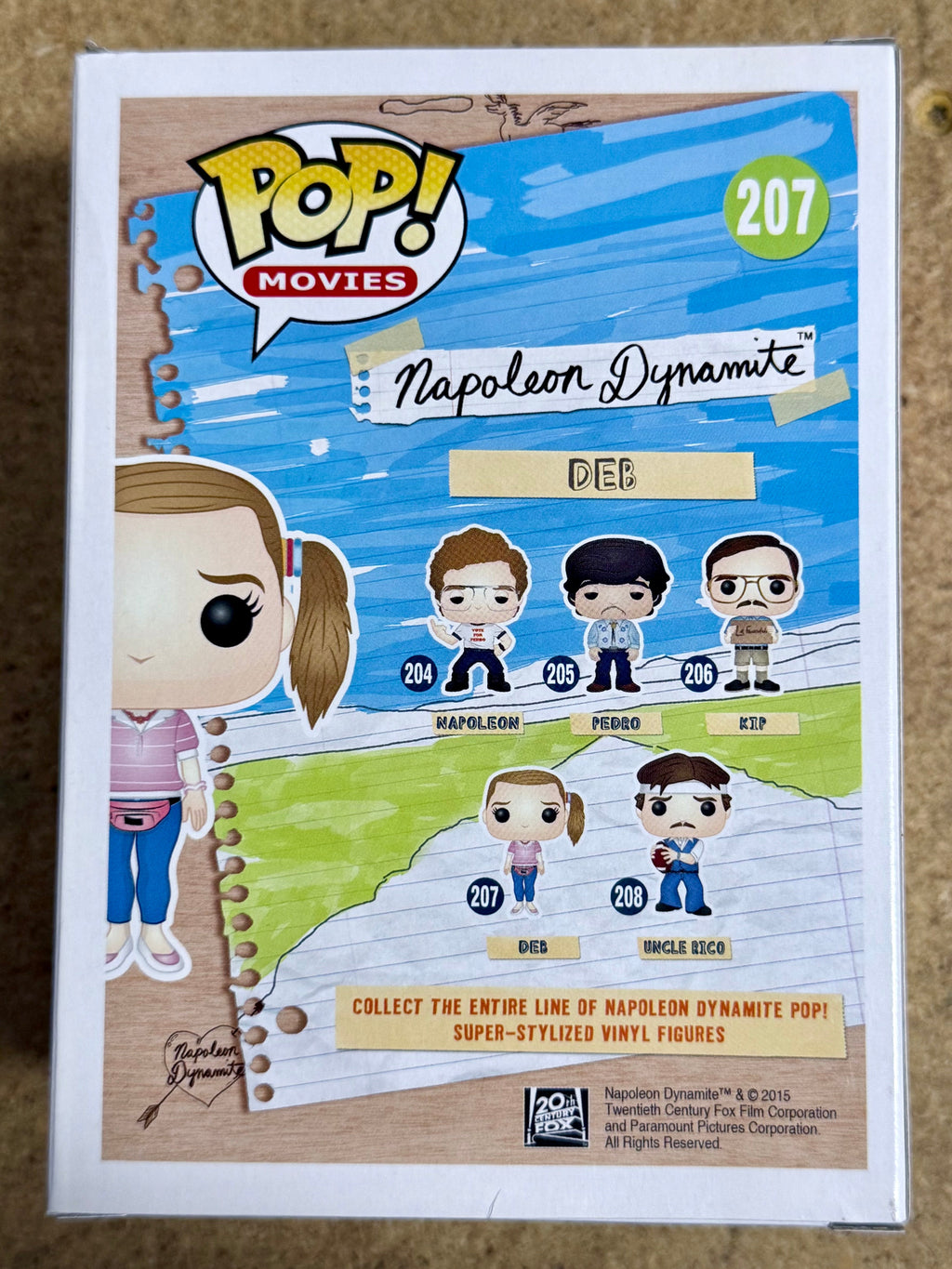 Funko Pop! Películas Deb #207 Napoleon Dynamite 2015 Descatalogado