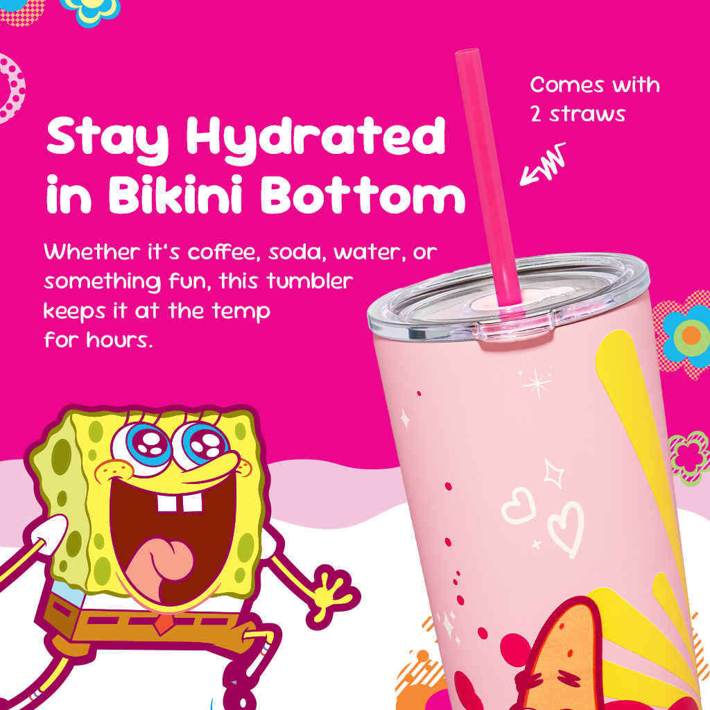 Vaso Rosa de Bob Esponja - 710 ml