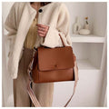 Bolso bandolera de cuero sencillo e informal para mujeres y niñas, bandolera de diseñador, bolso de viaje para damas
