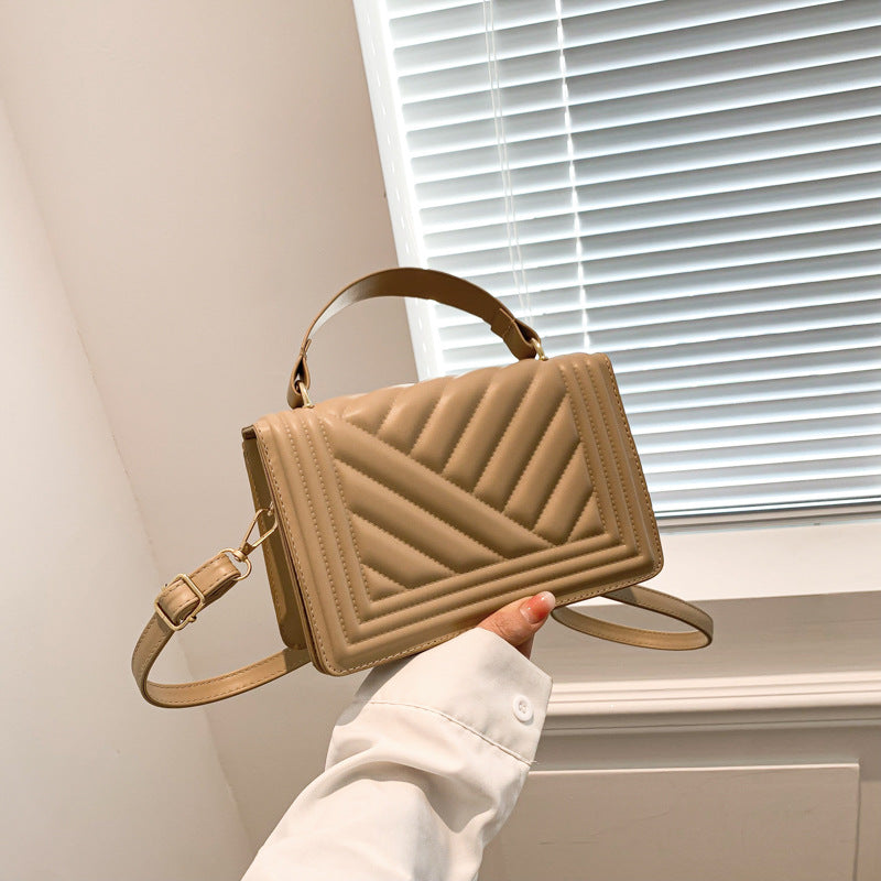 Bolsos deslumbrantes para mujer, bolsos cruzados con cadena de piel sintética, bolso de hombro femenino a la moda, bolsos de mano para dama, bolso de mensajero simple, bolso portátil para mujer de estilo occidental con sangría informal