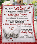 To My Wife Gift Blanket – From Husband With A Love That Never Fades