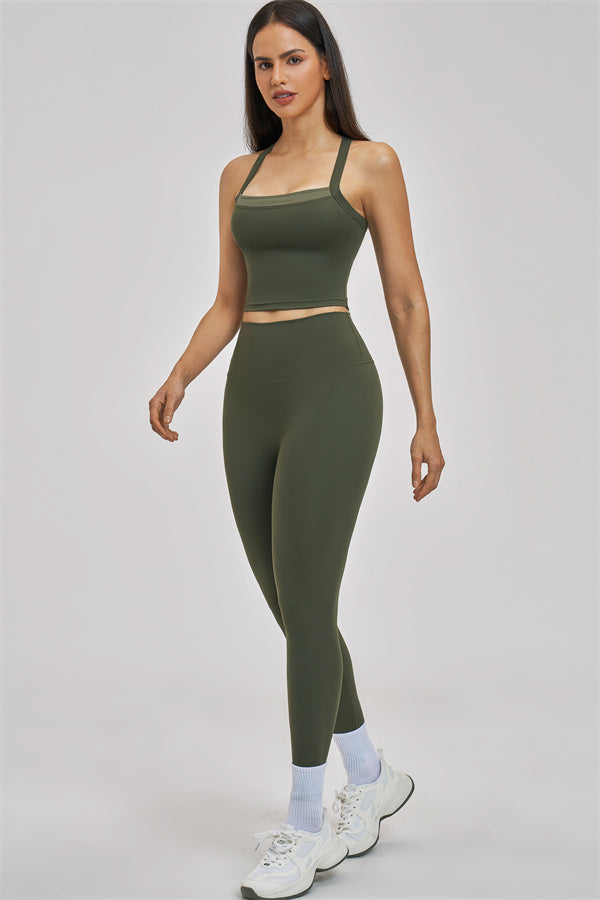 Conjunto de 2 piezas de camiseta de tirantes y leggings Seraphine