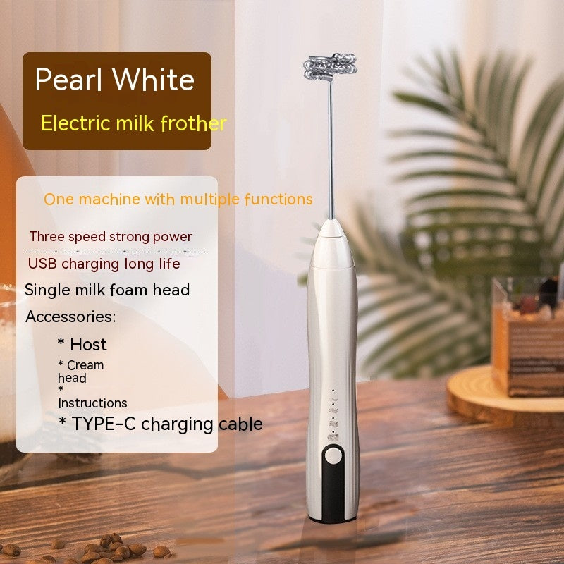 USB Rechargeable Electric Egg Beater & Milk Frother – 3-Speed Wireless Hand Mixer | 3 Colors
