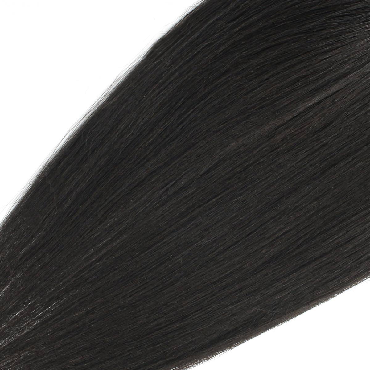 Cierre de cabello humano Yaki Liso 4x4 de encaje transparente